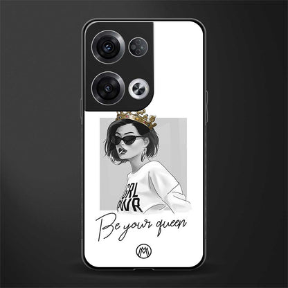 be your queen back phone cover | glass case for oppo reno 8