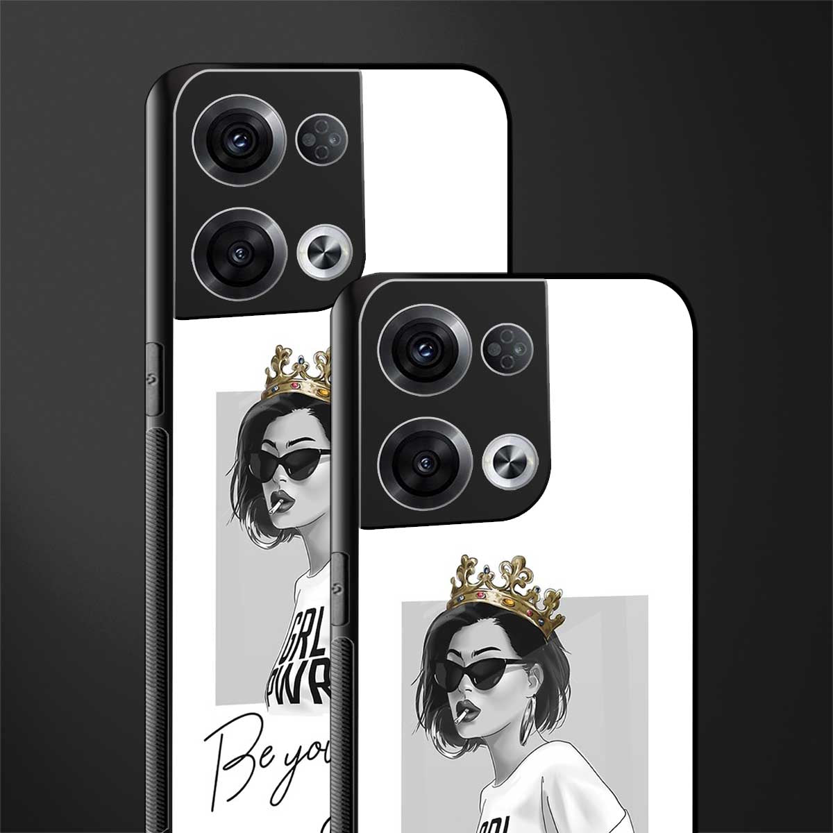 be your queen back phone cover | glass case for oppo reno 8 pro