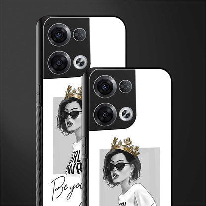 be your queen back phone cover | glass case for oppo reno 8 pro