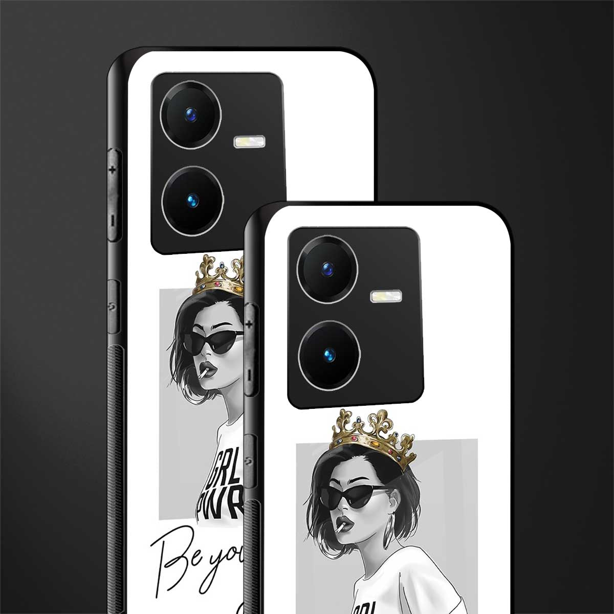 be your queen back phone cover | glass case for vivo y22