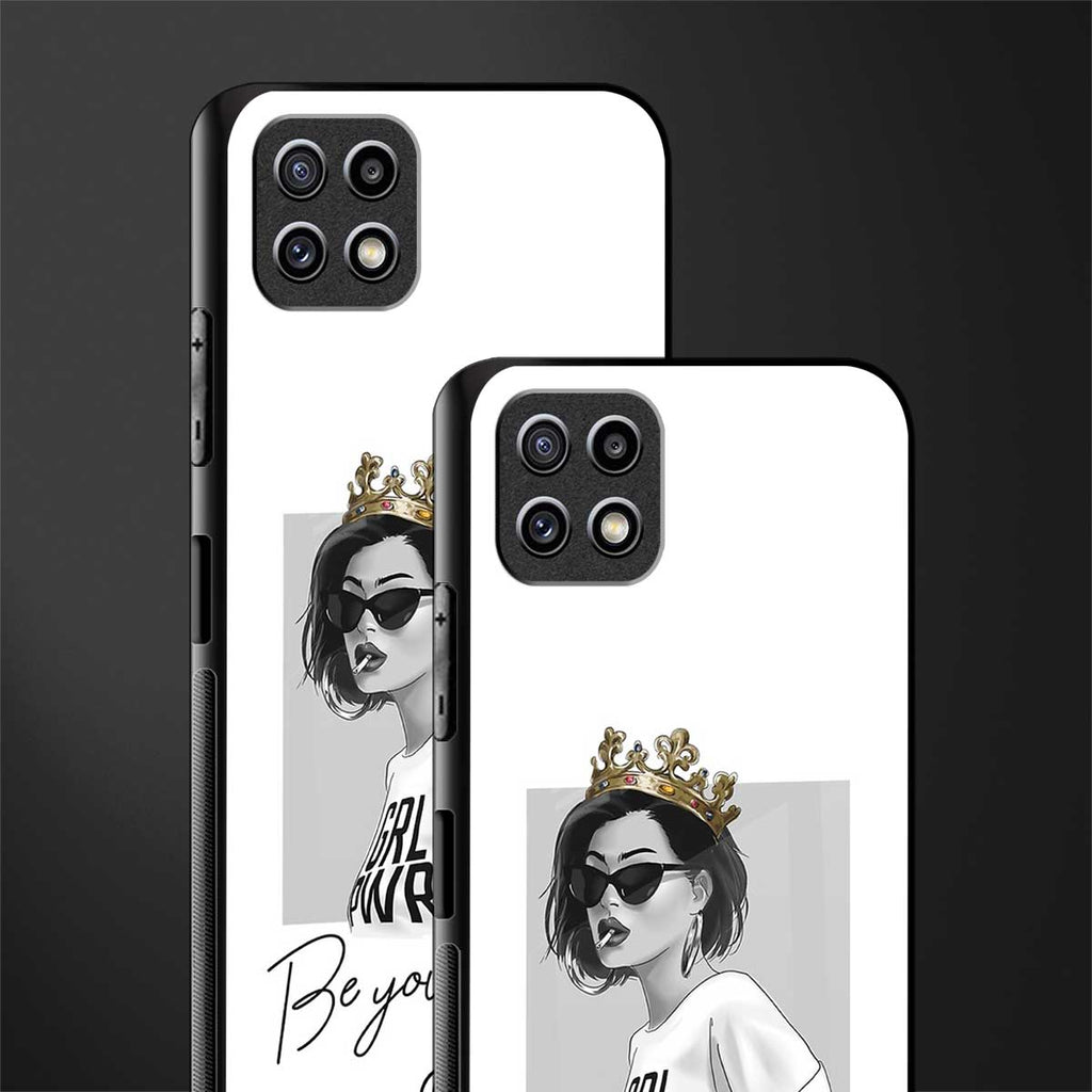 be your queen back phone cover | glass case for samsung galaxy f42