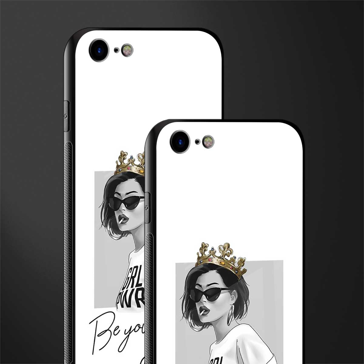 be your queen glass case for iphone se 2020 image-2