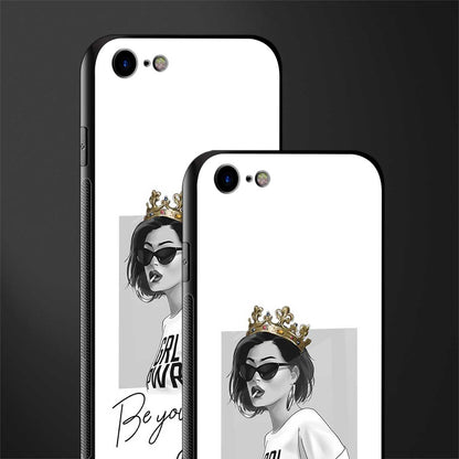 be your queen glass case for iphone se 2020 image-2