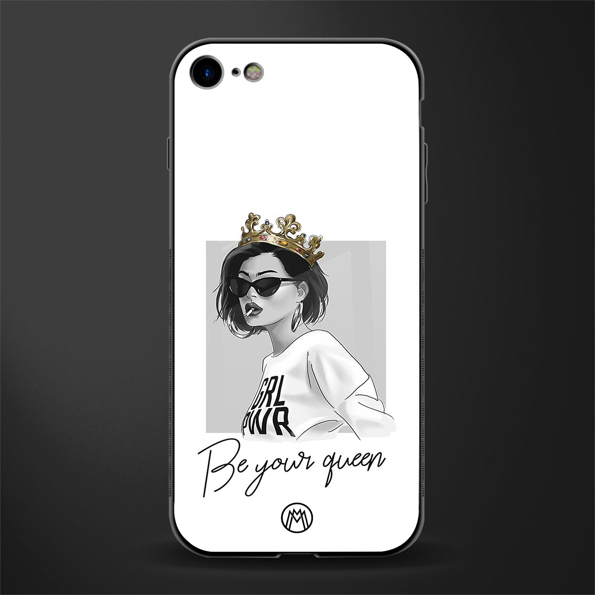 be your queen glass case for iphone se 2020 image