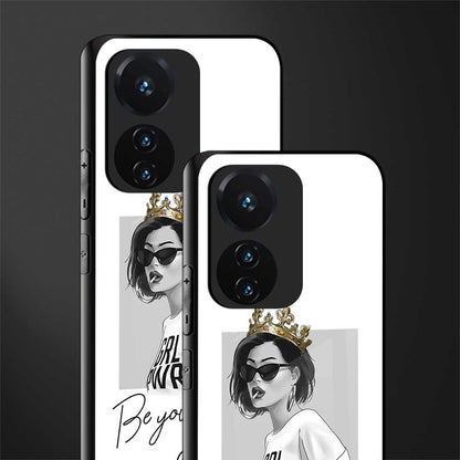 be your queen back phone cover | glass case for vivo t1 44w 4g