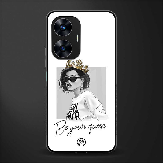 be your queen back phone cover | glass case for realme c55