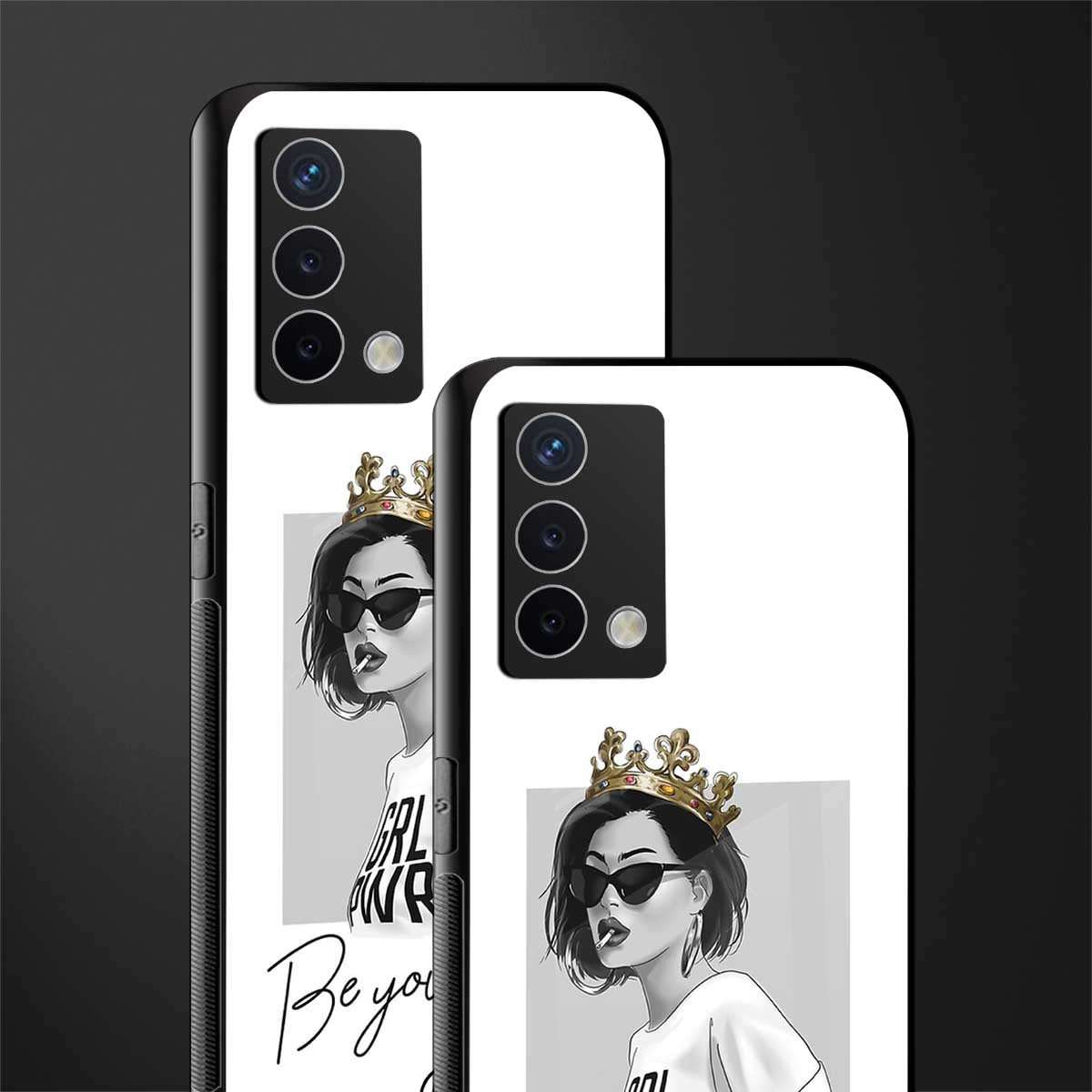 be your queen back phone cover | glass case for oppo a74 4g