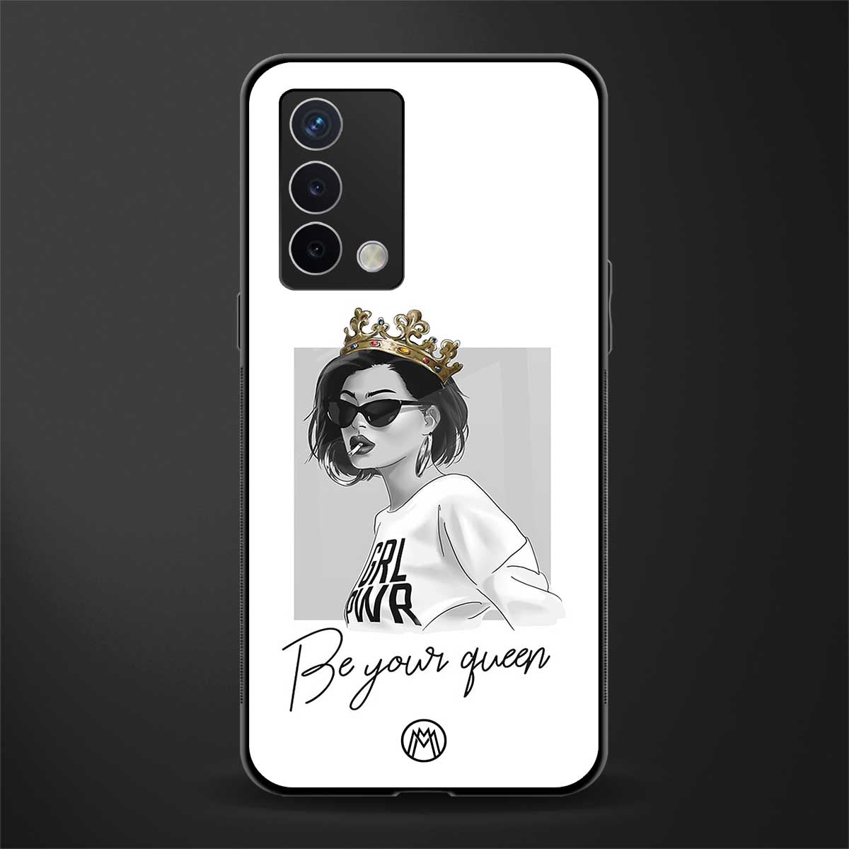 be your queen back phone cover | glass case for oppo a74 4g