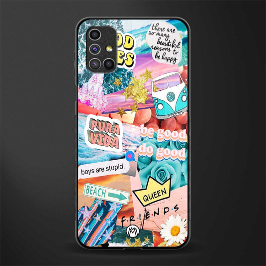 beach vibes collage glass case for samsung galaxy m31s image