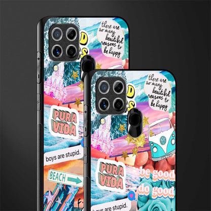 beach vibes collage glass case for realme c15 image-2
