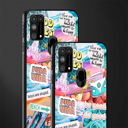 beach vibes collage glass case for samsung galaxy f41 image-2