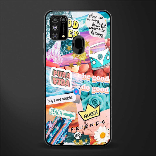 beach vibes collage glass case for samsung galaxy m31 prime edition image