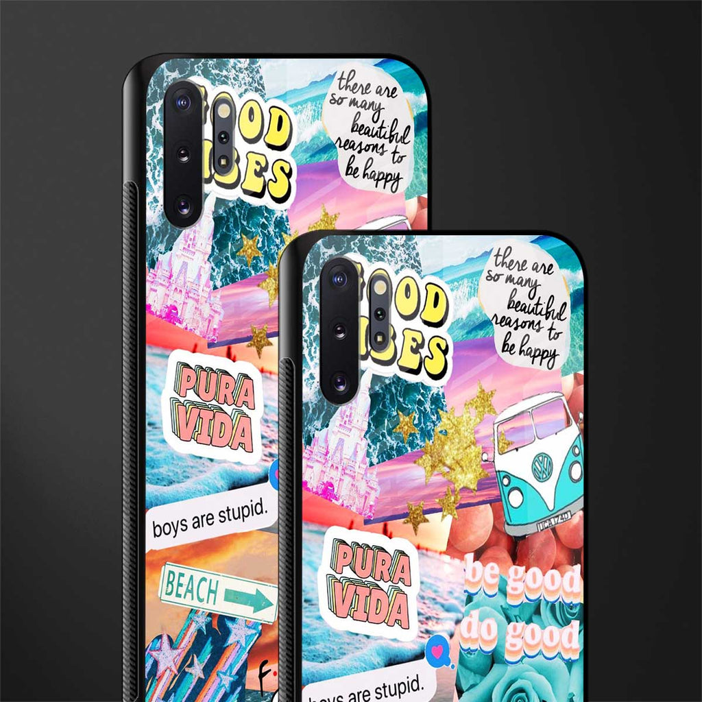 beach vibes collage glass case for samsung galaxy note 10 plus image-2