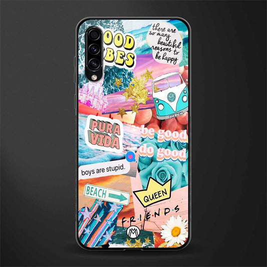 beach vibes collage glass case for samsung galaxy a70 image