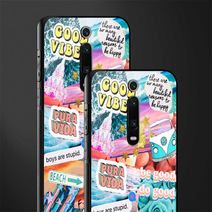 beach vibes collage glass case for redmi k20 image-2
