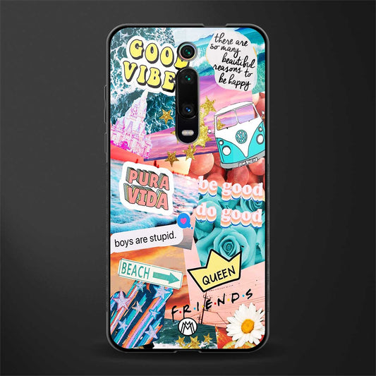 beach vibes collage glass case for redmi k20 pro image