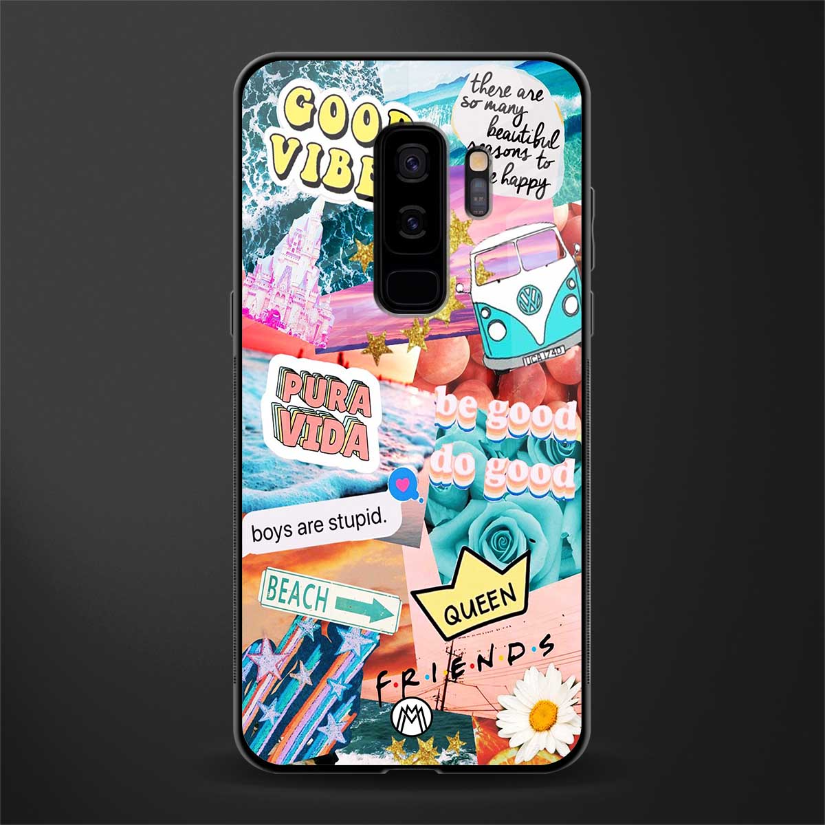 beach vibes collage glass case for samsung galaxy s9 plus image