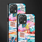 beach vibes collage glass case for mi 11 lite image-2