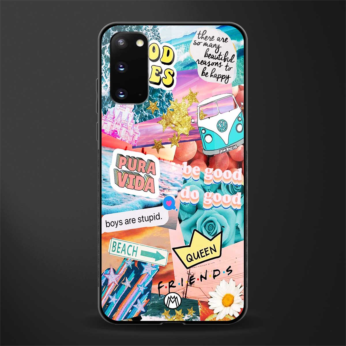 beach vibes collage glass case for samsung galaxy s20 image