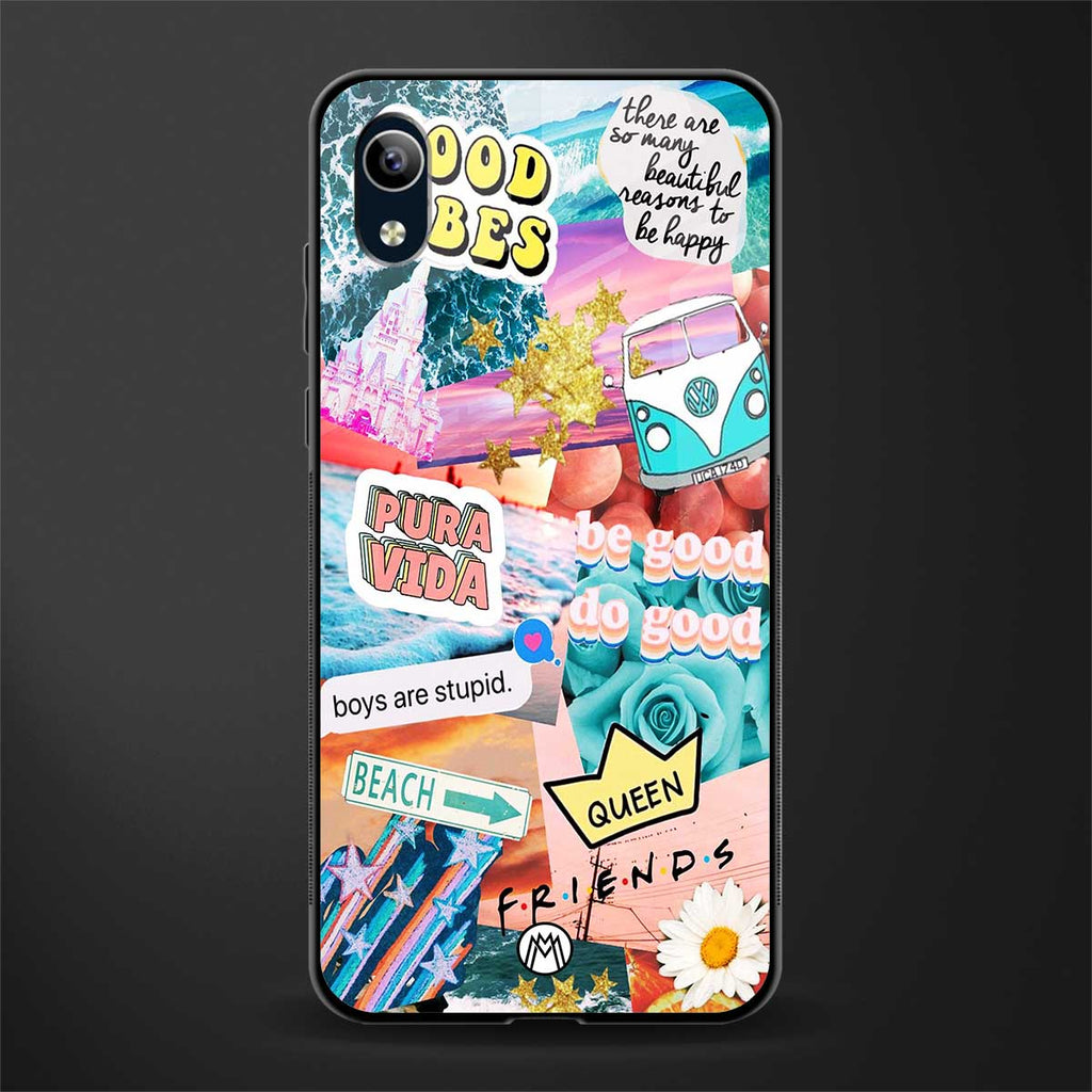 beach vibes collage glass case for vivo y91i image