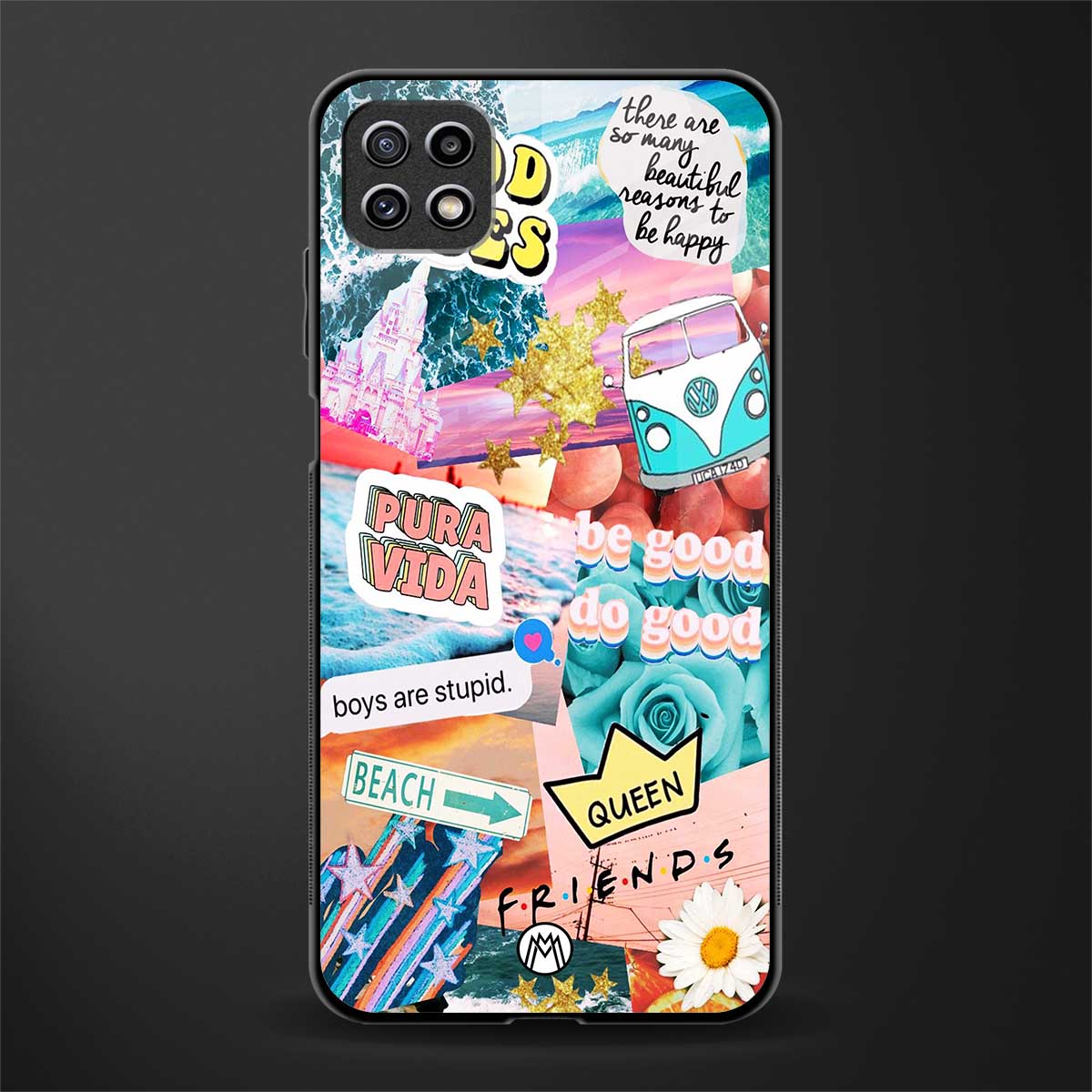 beach vibes collage glass case for samsung galaxy a22 5g image