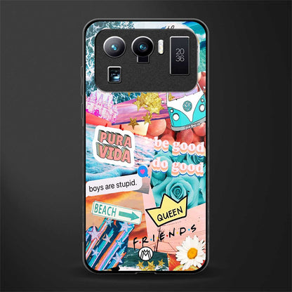 beach vibes collage glass case for mi 11 ultra 5g image
