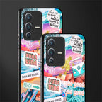beach vibes collage glass case for vivo v23 5g image-2