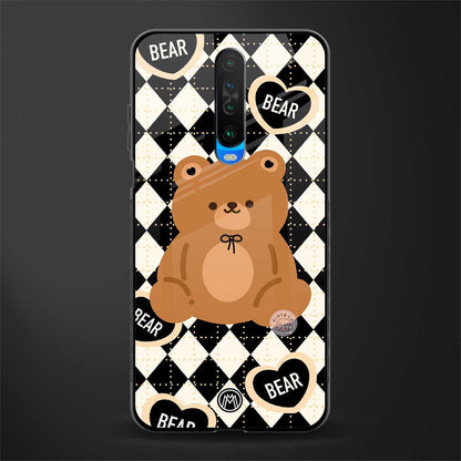 bear uniform pattern glass case for poco x2 image