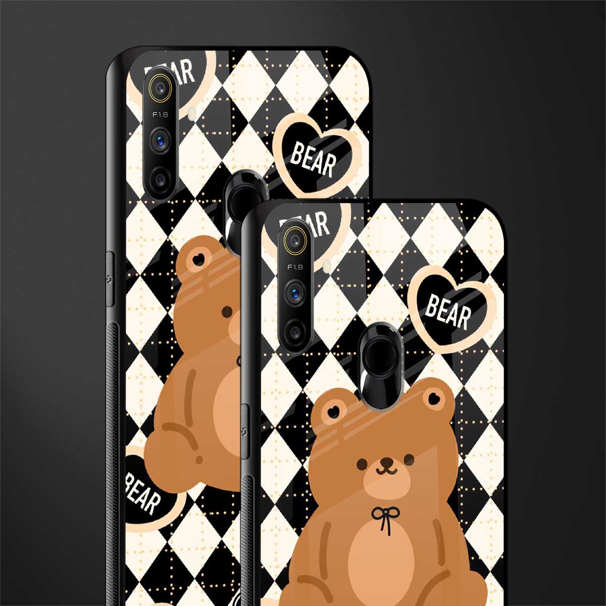 bear uniform pattern glass case for realme narzo 10a image-2