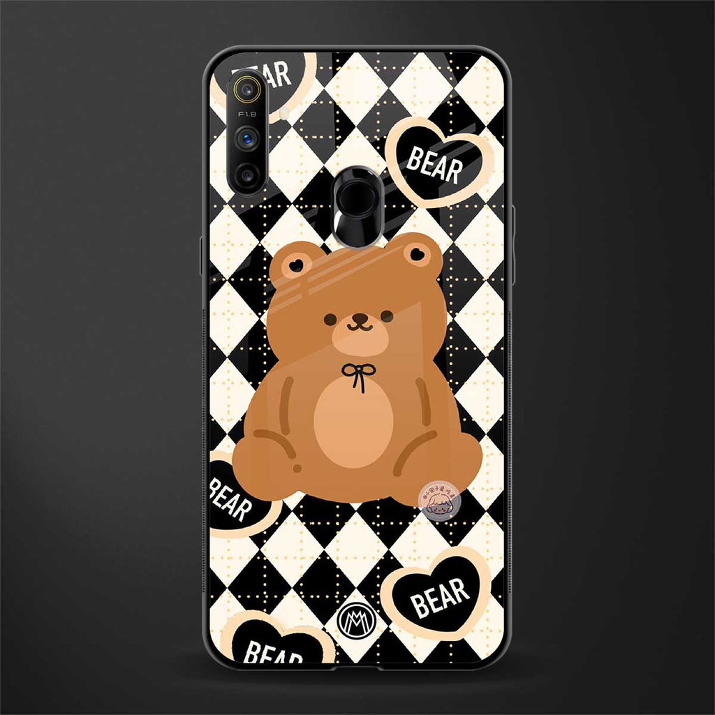 bear uniform pattern glass case for realme narzo 10a image