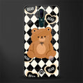 bear uniform pattern glass case for oppo f11 image