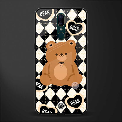 bear uniform pattern glass case for oppo f11 image