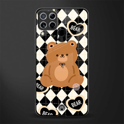 bear uniform pattern glass case for realme c15 image