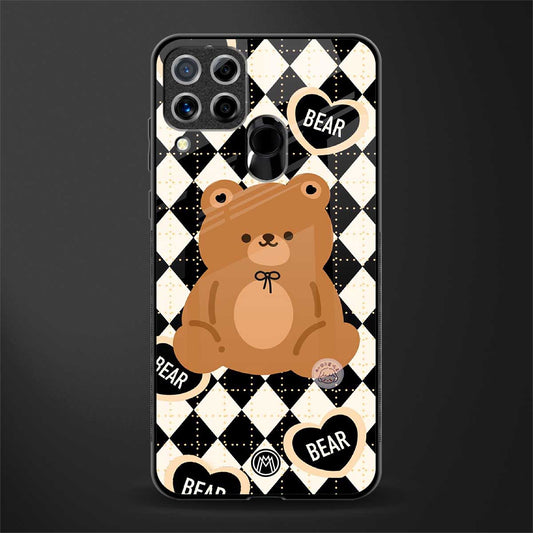 bear uniform pattern glass case for realme c15 image