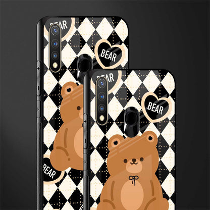 bear uniform pattern glass case for vivo y19 image-2