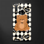 bear uniform pattern glass case for vivo u20 image