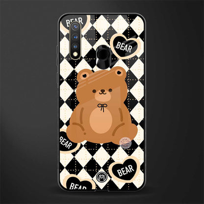 bear uniform pattern glass case for vivo y19 image