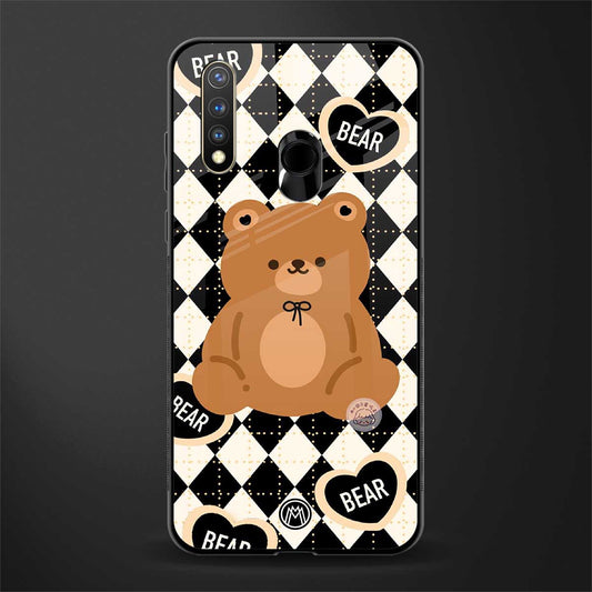 bear uniform pattern glass case for vivo y19 image