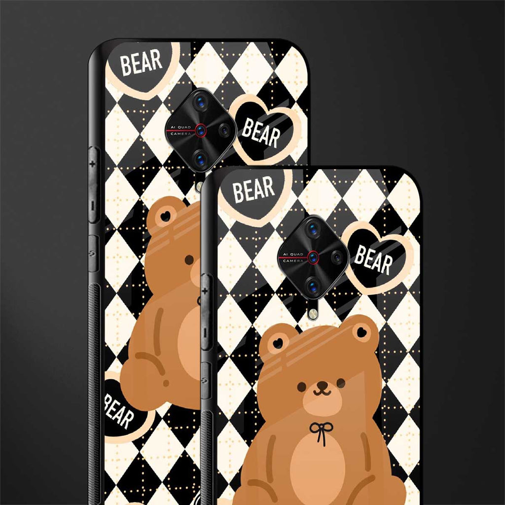 bear uniform pattern glass case for vivo s1 pro image-2