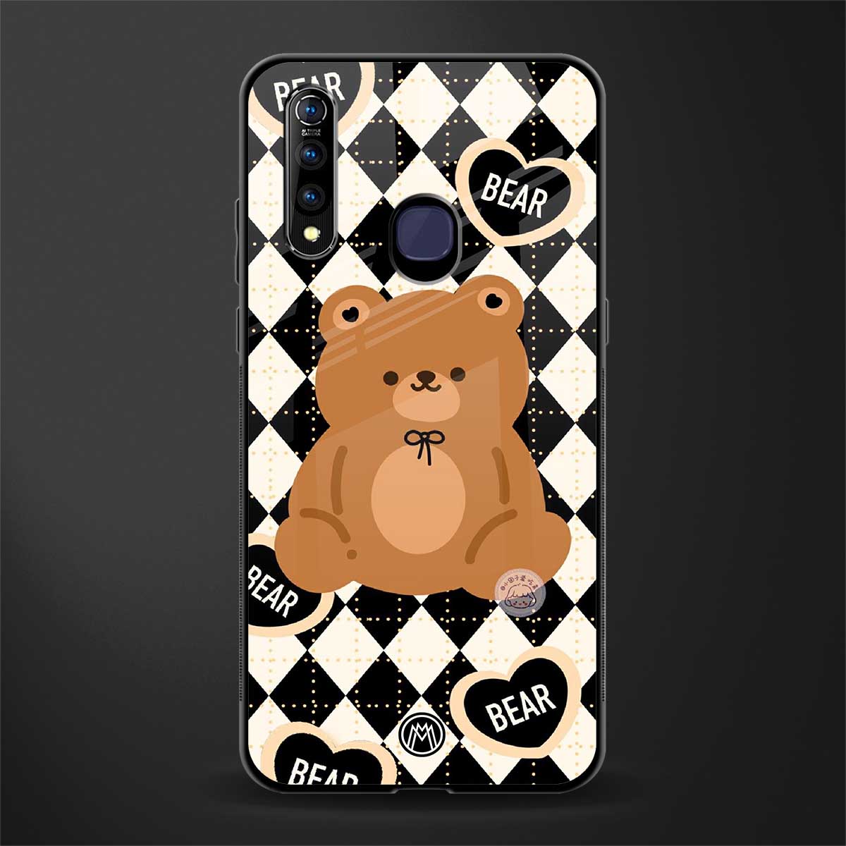 bear uniform pattern glass case for vivo z1 pro image