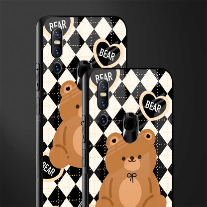 bear uniform pattern glass case for vivo v15 image-2