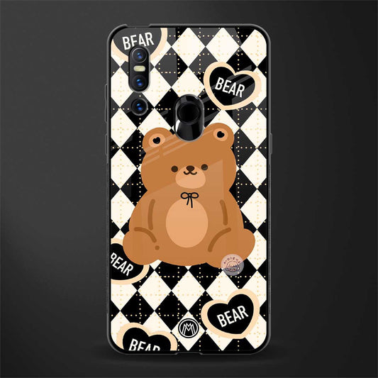 bear uniform pattern glass case for vivo v15 image