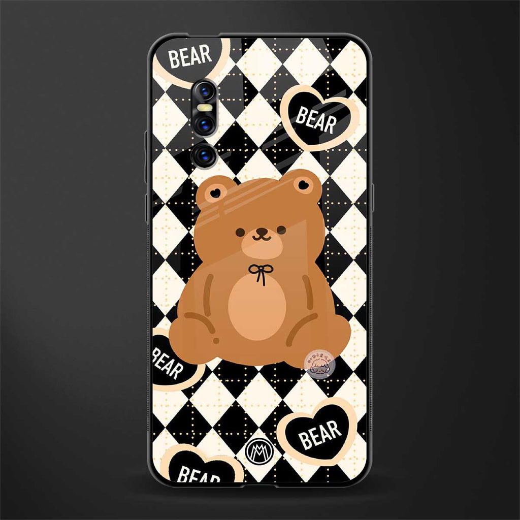 bear uniform pattern glass case for vivo v15 pro image
