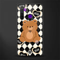 bear uniform pattern glass case for realme 5i image