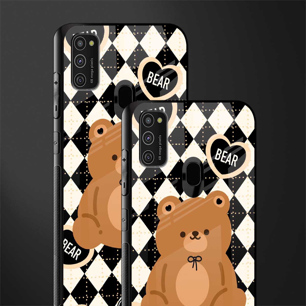 bear uniform pattern glass case for samsung galaxy m21 image-2