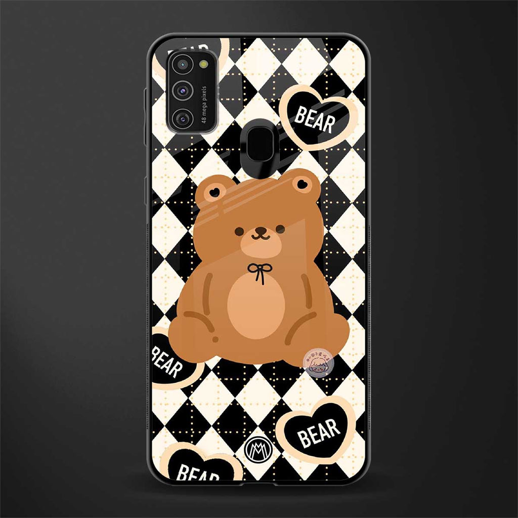 bear uniform pattern glass case for samsung galaxy m21 image