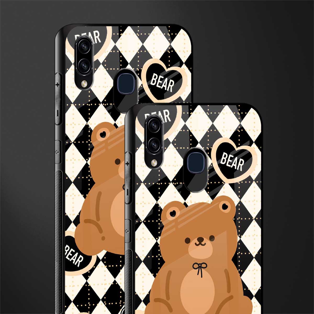 bear uniform pattern glass case for samsung galaxy a20 image-2