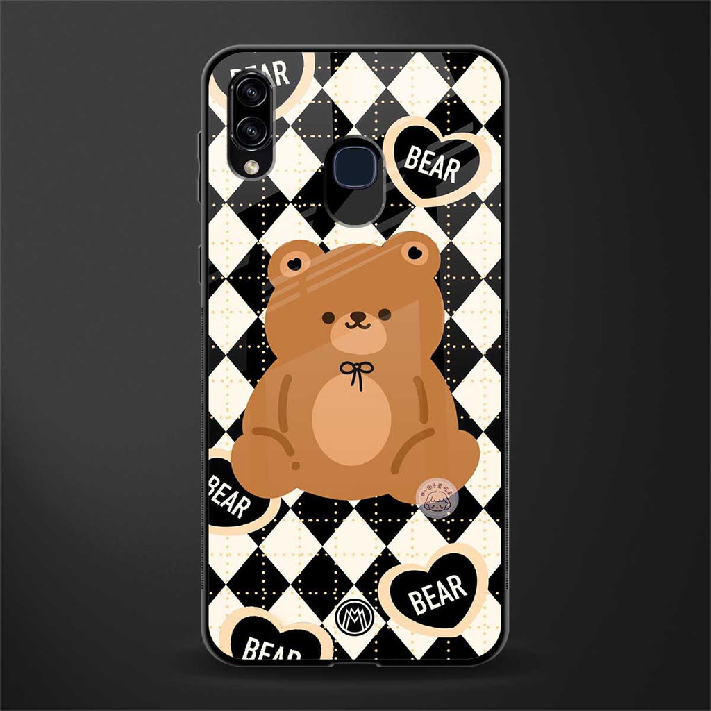 bear uniform pattern glass case for samsung galaxy m10s image