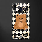 bear uniform pattern glass case for samsung galaxy m10s image