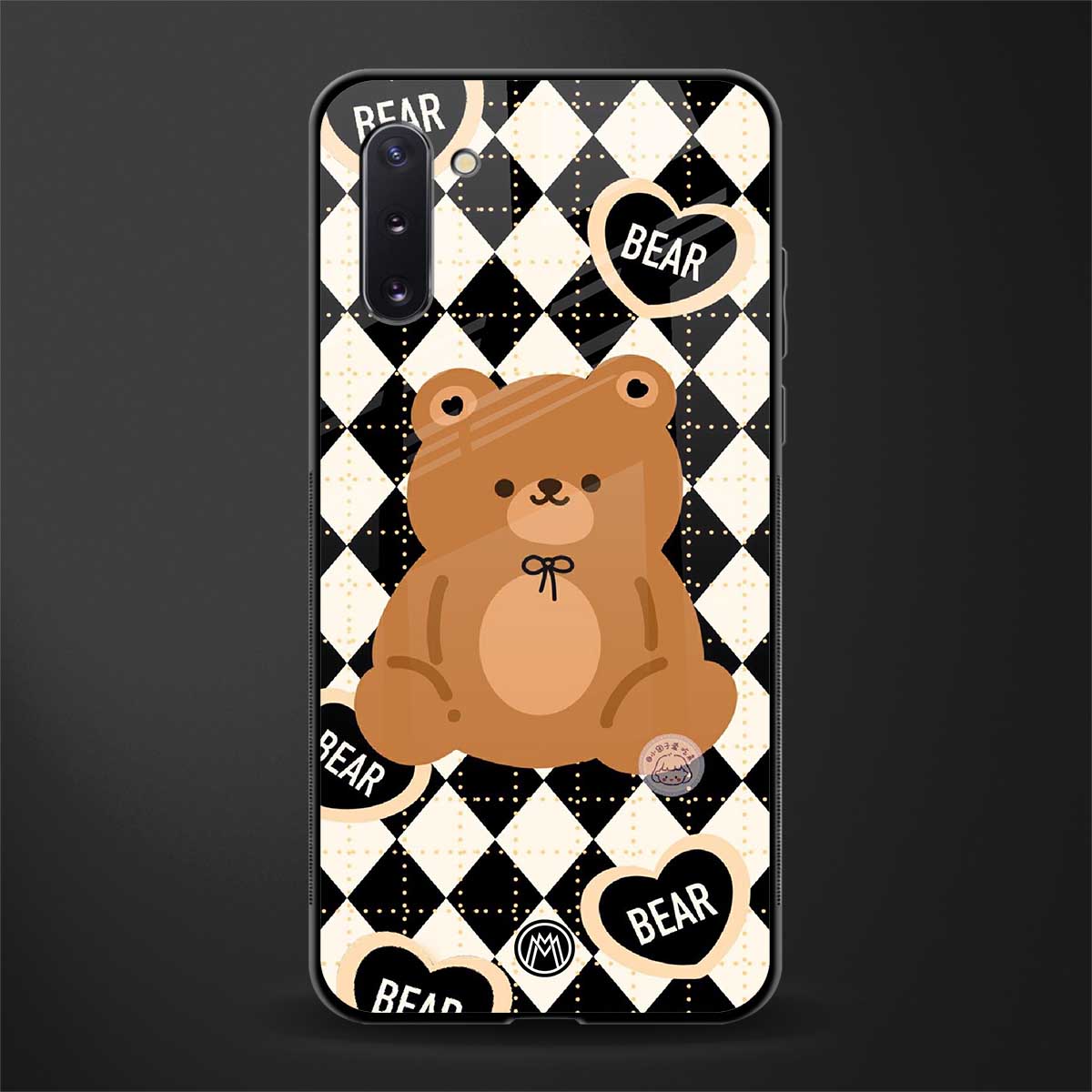 bear uniform pattern glass case for samsung galaxy note 10 image